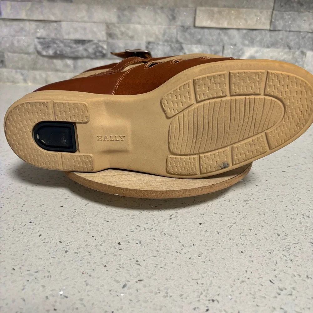 Bally Men's Palaso Brown Tan Leather Fisherman Sandals Shoes Made in Italy 7.5